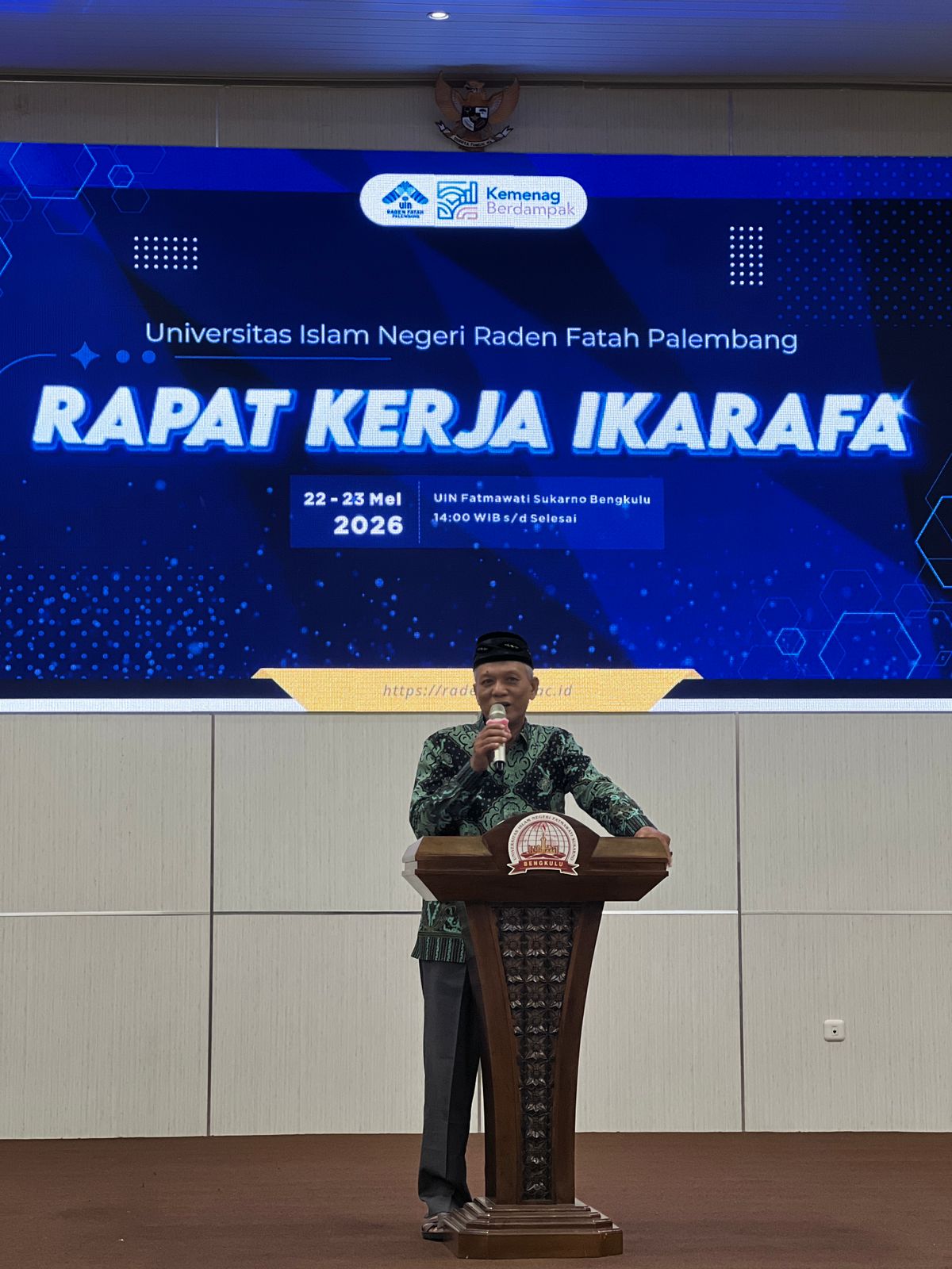 Dewan Pendiri YPS Islamic Al-Markazi Sampaikan Sambutan pada Silaturahmi Nasional IKARAFA di Bengkulu